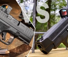 Kompaktowe pistolety EDC. Porównanie Hellcat OSP, M&P 9 Shield Plus i Glock 43X MOS