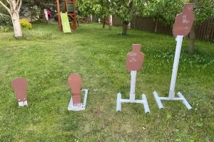 Drzewko strzeleckie pojedynkowe, Dueling Tree, 6x Hardox 450 #10mm fi150mm 