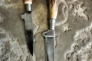 3 noze mysliwskie komplet